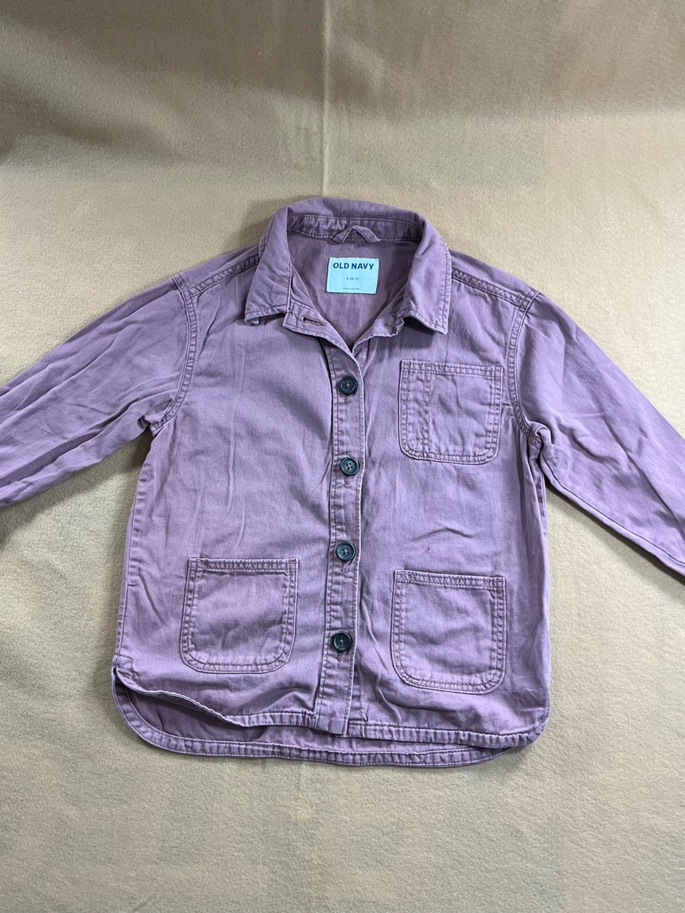 Old Navy Pink Button-Up Kids Jean Jacket FLAWS**